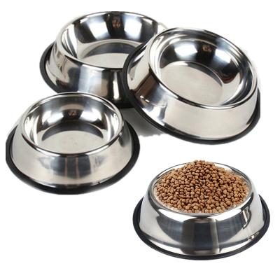 China Viable Hot Sale Non-Slip Dog Bowl /cat Bowl/Pet Bowl With Base Stainless Steel Pet Food Bowl Dish Or Rubber Pet Feeding Drinking Container for sale