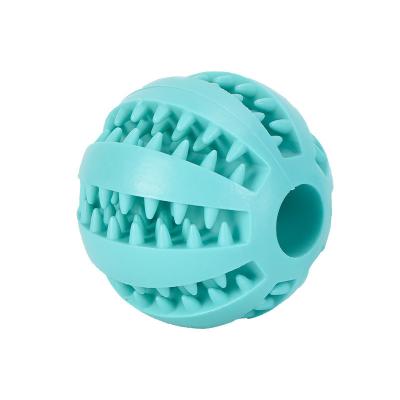 China Amazon Stocked Hot Selling Customized Puzzle Round Dog Rubber Clean Toys Teeth Ball Pet Food Leak Eco-Friendly Dog Chew Toy for sale