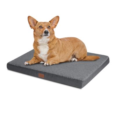 China Mat Big Orthopedic Dog Beds Breathable Accessories Egg Crate Memory Foam Square Pet Bed for sale