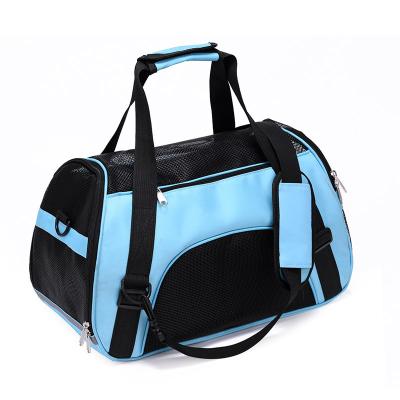 China Portable Collapsible Airline Stored Cat Carrier Soft-Sided Pet Travel Puppy Comfort Pet Bag Line Approved for sale