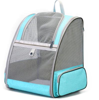 China Portable Pet Cat Dog Backpack Breathable Mesh Travel Folding Bag Carrying Outdoor Walking Bag for sale