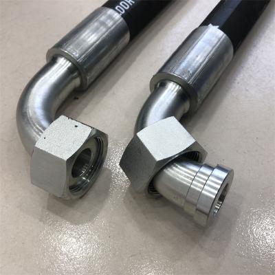 China Hydraulic Rubber Hose Carry Hose Assembly of Hydraulic Fluids Steel Wire High Pressure Braided Rubber Hose for sale