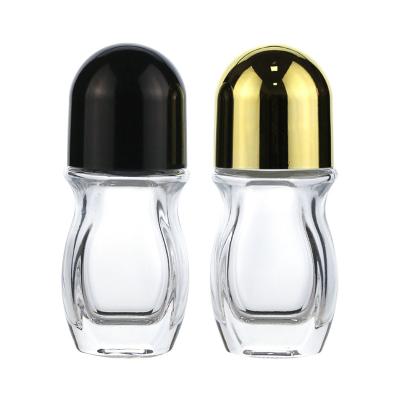 China Wholesale Large 30ml 50ml Cosmetics Perfume Essential Oil Roll On Ball Botol Kaca Air Freshener Cosmetic Plastic Glass Bottle for sale