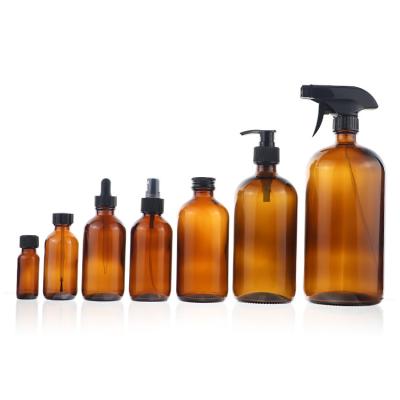 China 16 Ounce 350ml 500ml 1000ml Hand Shampoo Liquid Liquid Dispensers Cosmetic Wholesale Amber Glass Foam Pump Bottle for sale