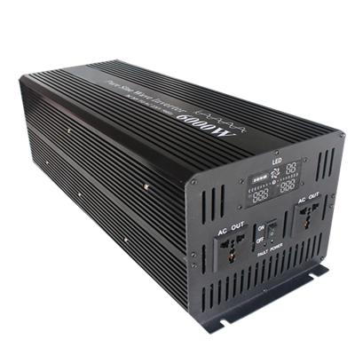 China 6000W 24V 48V DC Input To AC 220V Output Pure Sine Wave Solar Power Inverter With Safe Protection 52*20*18.5cm for sale