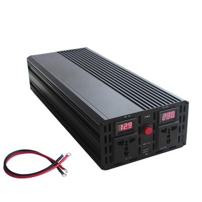 China Aluminum Alloy Case 1000W Dual Display Dual Outlets 12V 24V Solar Power Inverter DC 110v/220v Modified Sine Wave Inverter for sale