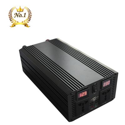 China Digital Off-Grid System LED Display Power Inverter 1000W 110v 220V True Pure Sine Wave Power Output With Soft Start for sale