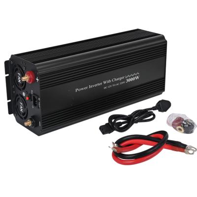 China AC Home Appliances Pure Sine Power Modified Sine Power Inverter Inverter Recharge Battery 3000W Led Display OEM Plug Element Safe Protection for sale