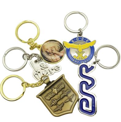 China OEM Factory Quality Metal Handsome High Quality Metal Alloy Two Color Fashion Key Rings for sale