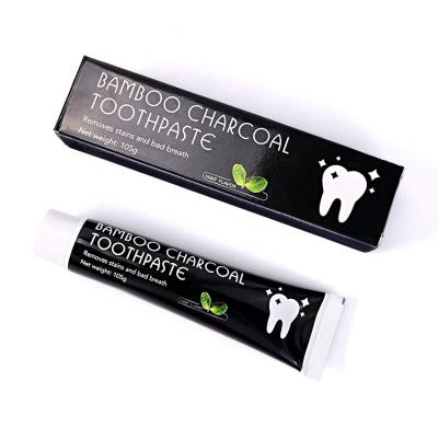 China Whitening Fresh IVISMILE Toothpaste CE Approved Activated Bamboo Charcoal Natural Teeth Whitening Bamboo Paste Adult Black 72pcs/box for sale