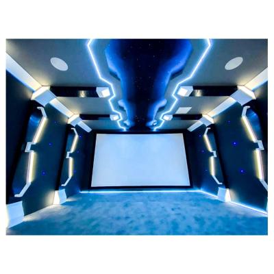 China Ambient Light Resistant Optical Fabric Coating Transparent Display Screen Projector Frame 0.6 mm Curved Projection Screens for sale