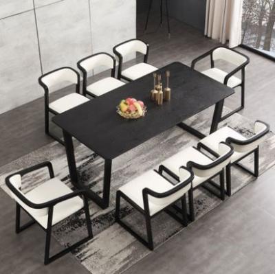 China (Other)Adjustable Wooden Dining Table Malaysia Imported Rubber Wooden Dining Room Furniture 1 Table 4 Chairs 6 Chairs Combination for sale