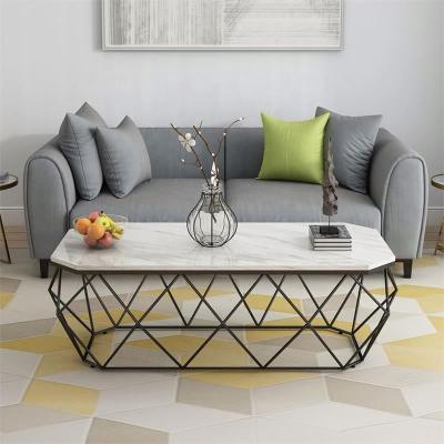 China Modern creative home Nordic white marble glass extendable tea table extend to extend led coffee table set for sale