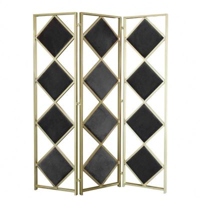 China Bauhaus Light Luxury Foldable Lightweight New Classic Chinese Modern Simple Style Metal Folding Screen Movable Partition for sale