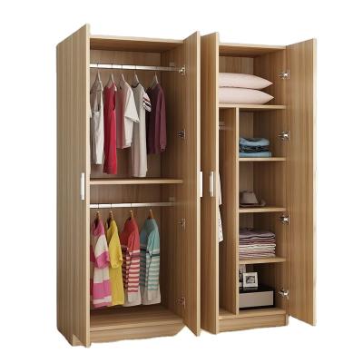 China Factory Wholesale Adjustable Fashion Modern Wardrobe (Other) Bedroom Furniture Cabinet Storage Wood Clothes Cabinet for sale