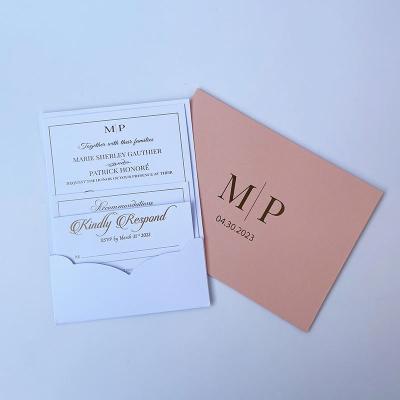 China Brand promotion/congratulation/invitation Oem Perfect Printing  Invitation Card Wedding Minimal Passport Wedding Invitations for sale