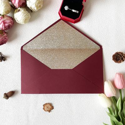 China Gift Envelope Custom Design Sustainable wedding envelope logo design wedding packaging paper envelopes wedding card invitation with envelope for sale