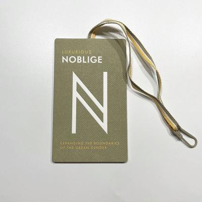 China Environmentally Friendly Factory Custom Eco Friendly Recycle Vanilla Paper Hang Tag Swing Tag For Clothing And Jeans Tags for sale