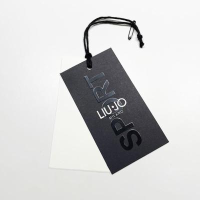 China Environmentally Friendly Luxury Custom Uv Hang Tag Paper Hangtag Oem Garment Tag for sale