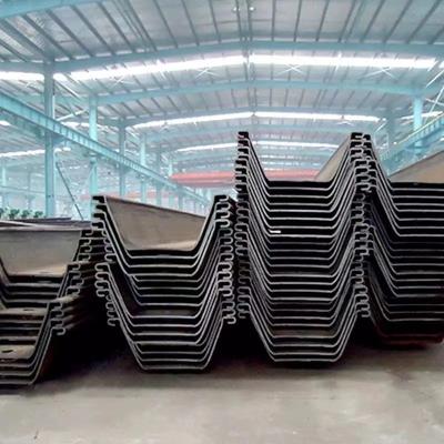 China Building Construction Professional Supply Galvanized Coated Hot Rolled Steel U Shaped Sheet Piles for sale