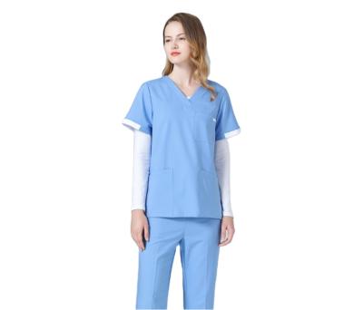 China New Style Hospital Gown Operating Room Dentist Dental Nurse Hand-Washing Hand-Washing Thin Overalls Short-sleeved Coveralls for sale