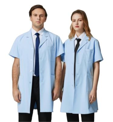 China Summer white short-sleeved female thin section coat female thin section coat plastic surgeon plastic surgeon doctor long-sleeved dental oral coveralls for sale