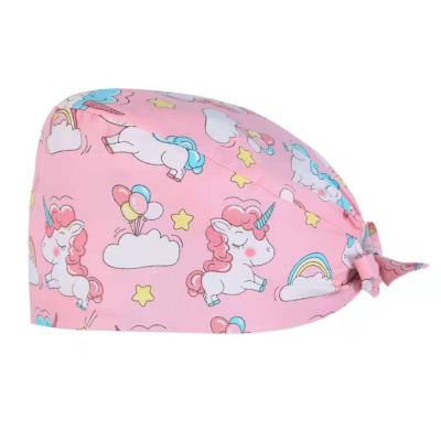 China High Quality Cute Printing Cap Nurse Cap Hospital Supplies Surgical Dust Cap Safety Staff for sale