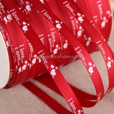 China Sustainable Factory Customized Luxury Logo Grosgrain Ribbon For Gifts Packing Eco-Friendly Relief Embossed Printed for sale