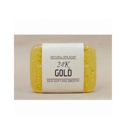 China Private Label 24K Gold Basic Cleansing 100% Pure Natural Skin Whitening Body Soap for sale