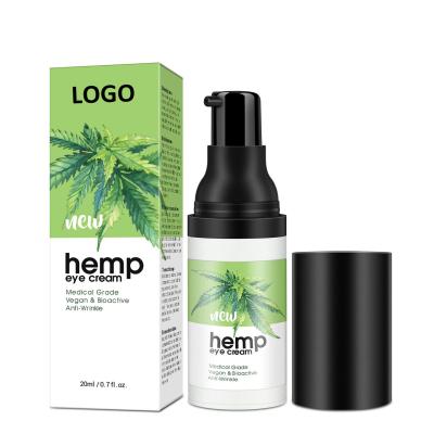 China Anti-Puffiness Private Label Hemp Eye Cream Natural Anti Aging Moisturizer For Wrinkles, Bags Under Eyes Treatment for sale