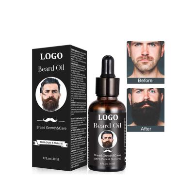 China Private Label Men's Regenerating Organic Beard Oil For Beard Styling Moisturizing And Promoting Hair Growth for sale