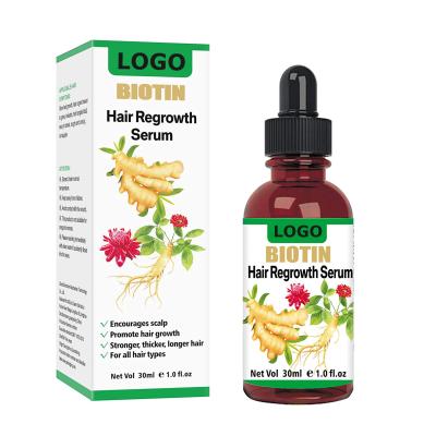 China Anti Loss Prevention Private Label Hair Loss Hair Growth Biotin Natural Hair Regrowth Serum for sale