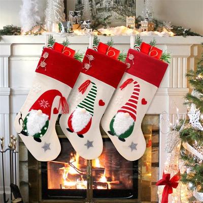 China Other Santa Gnome Doll Socks Xmas Hanging Stockings Christmas Stocking DY02 Candy Gift Bag Christmas Tree Faceless Pendant for sale