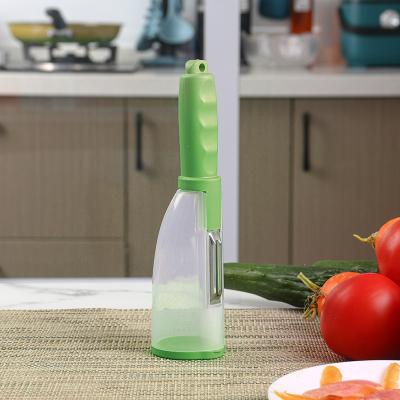 China DY06 Stocked Vegetable Peeler With Multifunctional Type Peeling Container Stainless Steel Storage Knife Peeling Knife With Memory Tube for sale