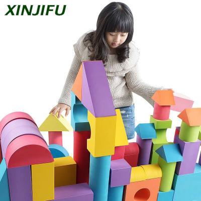 China Non-toxic Colorful EVA Foam Building Block Toy Educational Stacking Block Model Building Toy For Children for sale