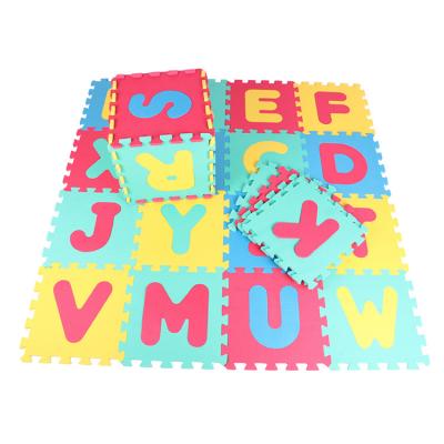 China 26pcs Letter Washable EVA Foam Educational Puzzle Baby Floor Mat for sale