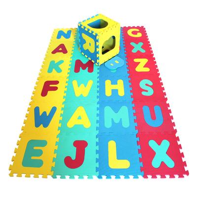 China Washable English Letters 26pcs EVA Foam Puzzle Educational Kids Play Floor Mat for sale