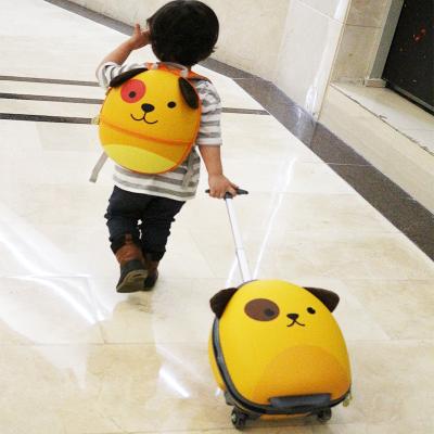 China New design fashionable cute school luggage carreier kids travel trolley with wheels for kids outdoors for sale