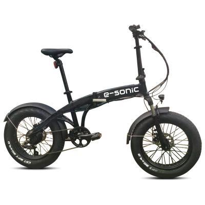 China Aluminum alloy cheap electric folding fat tire 36v 350w bikes 20 inch foldable bicycles 7 speed electric bike iFat-02A with 20*4 inch fat tire for sale