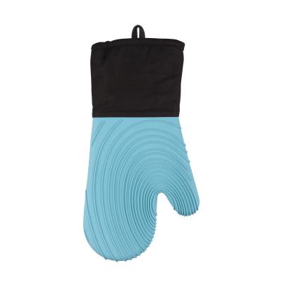 China Highest Selling Hot Kitchen Multifunctional Extra Long Professional Heat Resistant Pot Holders Oven Glove Silicone Oven Mitt Flexible for sale