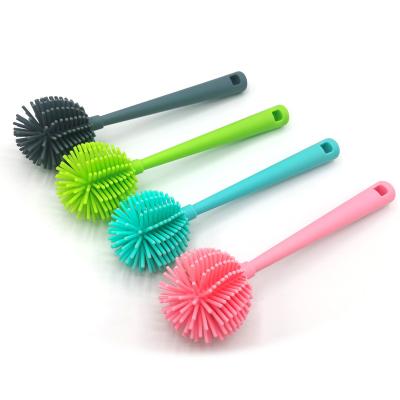 China High Quality Sponge Hot Sale Silicone Kitchen Dish Cleaning Brush Bottle Brush for sale