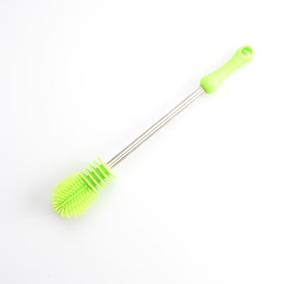 China Hot Selling Silicone Sponge RTS Baby Bottle Cleaning Brush With Long Handle for sale