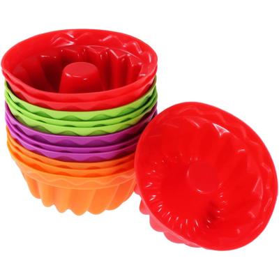 China Wholesale Reusable Disposable Cupcake Liners Chiffon Silicone Cupcake Molds for sale