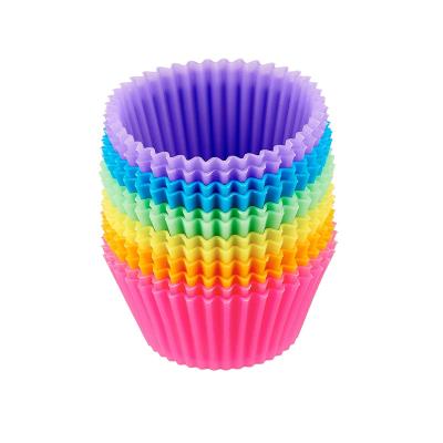 China Disposable Silicone Muffin Cups, Silicone Cupcake Baking Cups, Silicone Cupcake Molds for sale