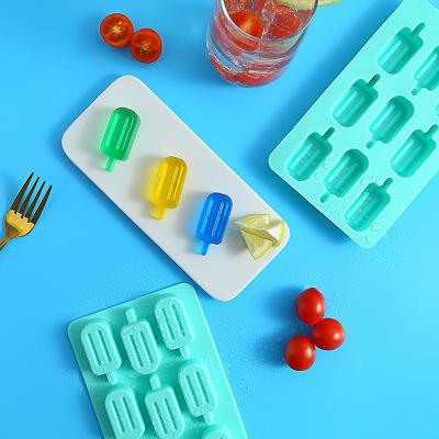 China Viable Silicone 9 Cavities Easy Release Tray Silicone Ice Cube Maker Ice Cream Tools for sale