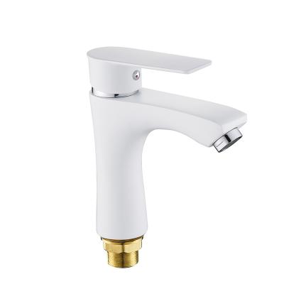 China Thermostatic Faucets Free Shipping Paint Faucet Sink Faucet Bathroom Basin Faucet Mixer Tap Hot Cold Single Hole Black Shipping for sale