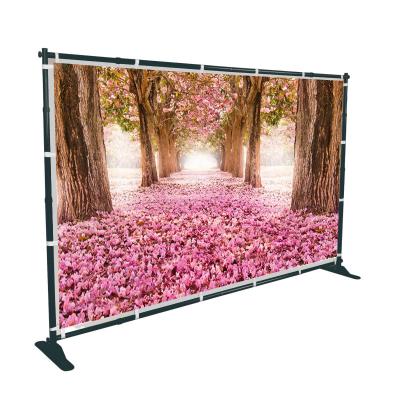 China Aluminum Fabric Banner Telescopic Trade Show Display Stands for sale