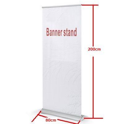 China Outdoor Commercial Business Exhibition Size 85*200 Roll Stand Up Foil Roll Up Banner Stand for sale