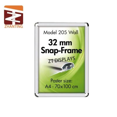 China Adversting Series 32mm Aluminum Snap Corner Frame A3 Snap Poster Frames for sale