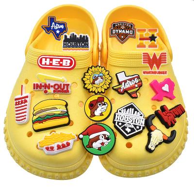 China Wholesale New Arrival Houston Fang Charms Clog Charms for Houston Astros Croc Charms Clog Shoes Decoration for sale